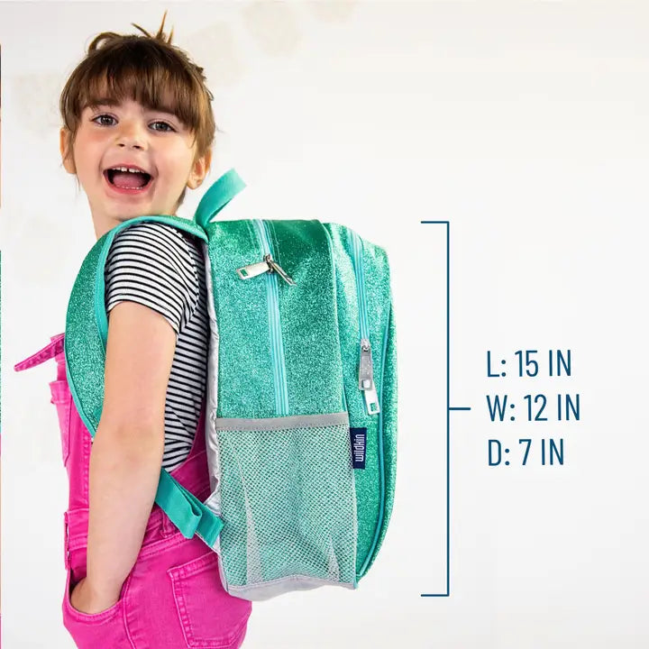 Blue Glitter Backpack - 15 Inch