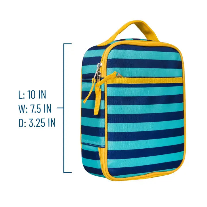 Blue Stripes Recycled Lunch Bag