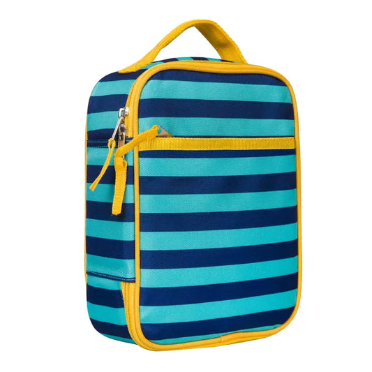 Blue Stripes Recycled Lunch Bag
