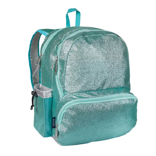 Blue Glitter 17 Inch Backpack