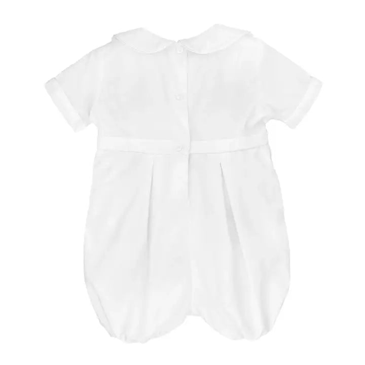 Petit Ami Embroidered Cross Christening Romper