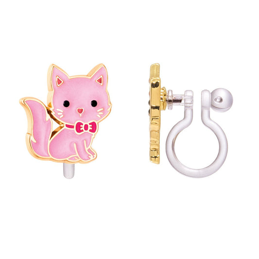 Pink Kitty Cutie Stud Earrings