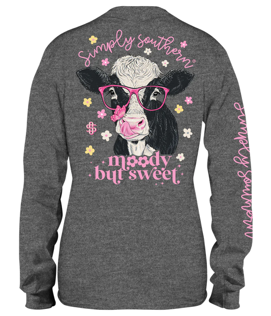 Simply Southern YOUTH LS Moody Charcoal