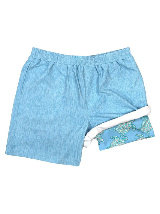 Simply Southern Men's Lined Shorts/ Turtle