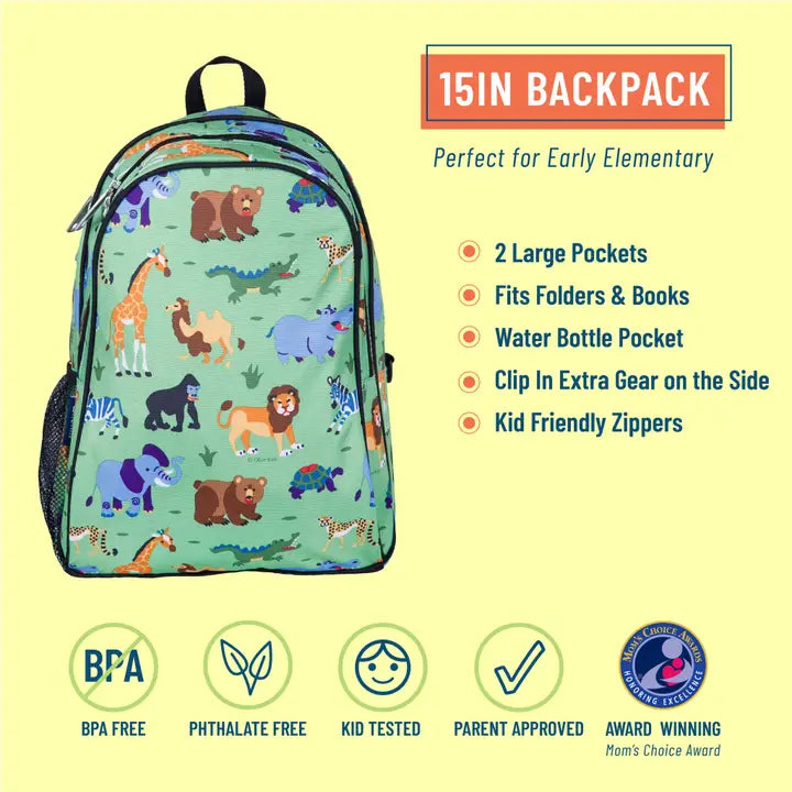 Wild Animals Backpack - 15 Inch