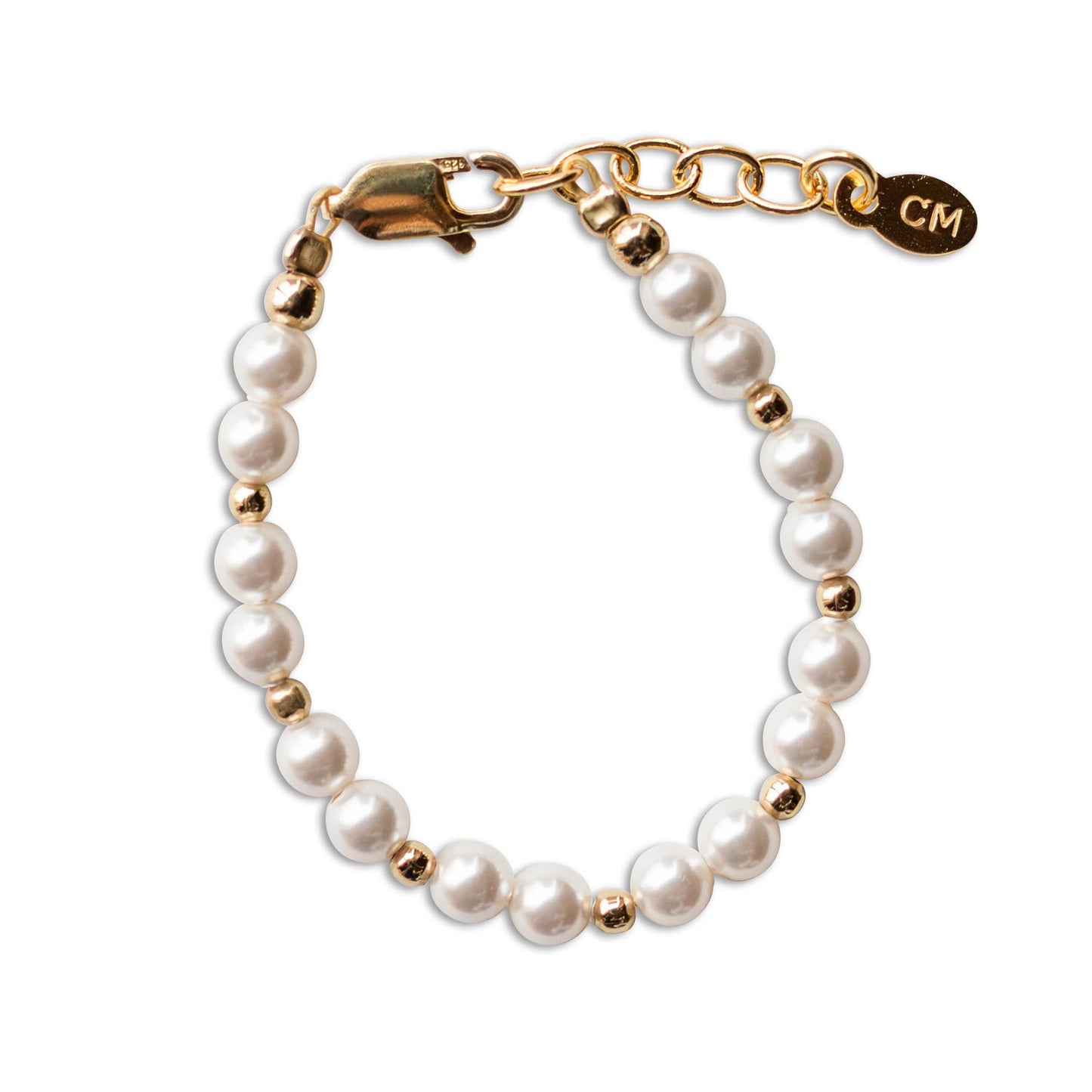 Cherished Moments Bracelet Gold Pearl Infant/Toddler