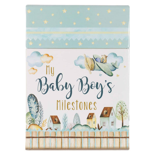 My Baby Boy's Milestones Card Box