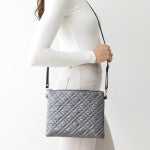 Plush Crossbody Handbag Hematite