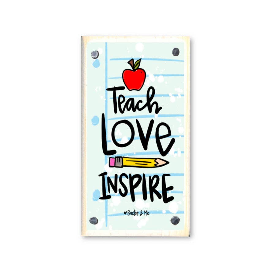 Baxter & Me Happy Block Teach Love Inspire