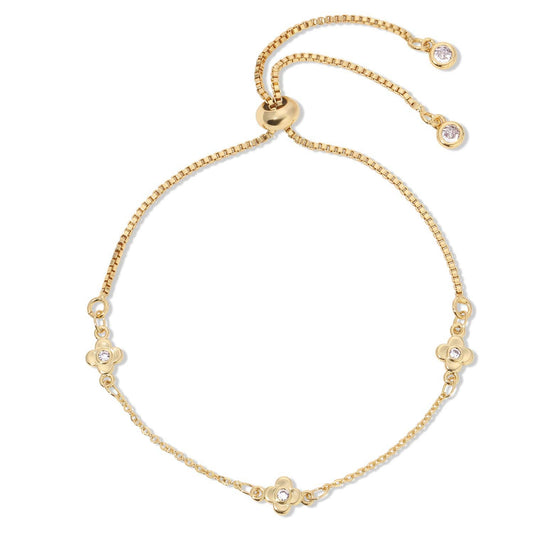 Splendid Iris Bracelet Delicate Quatrefoil Pulley