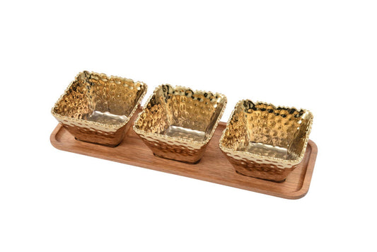 Pampa Bay Entertaining 4 Piece Set Gold