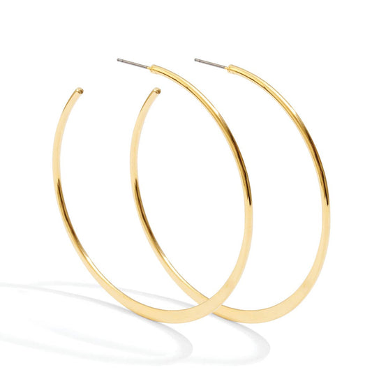 Splendid Iris Hoops Large Delicate Gold