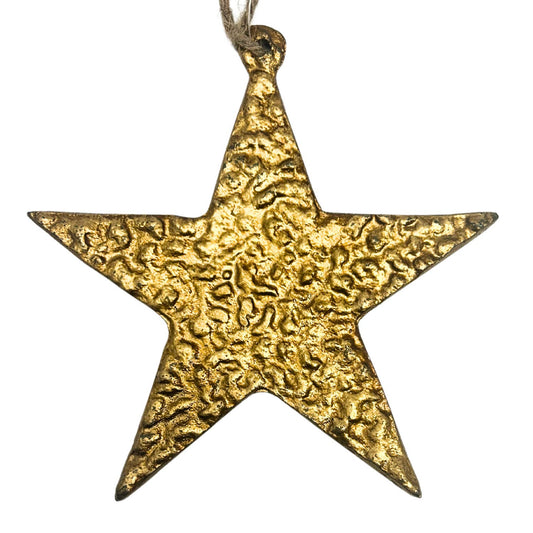 Ornate Gold Star Ornament 6”