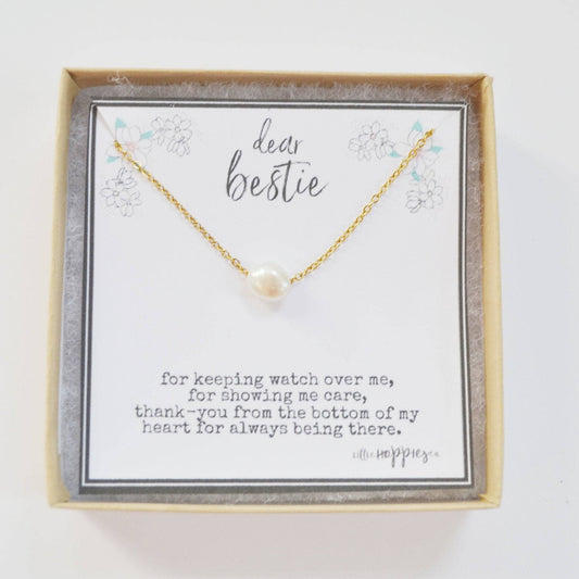 Little Happies Gold Pearl Necklace Bestie