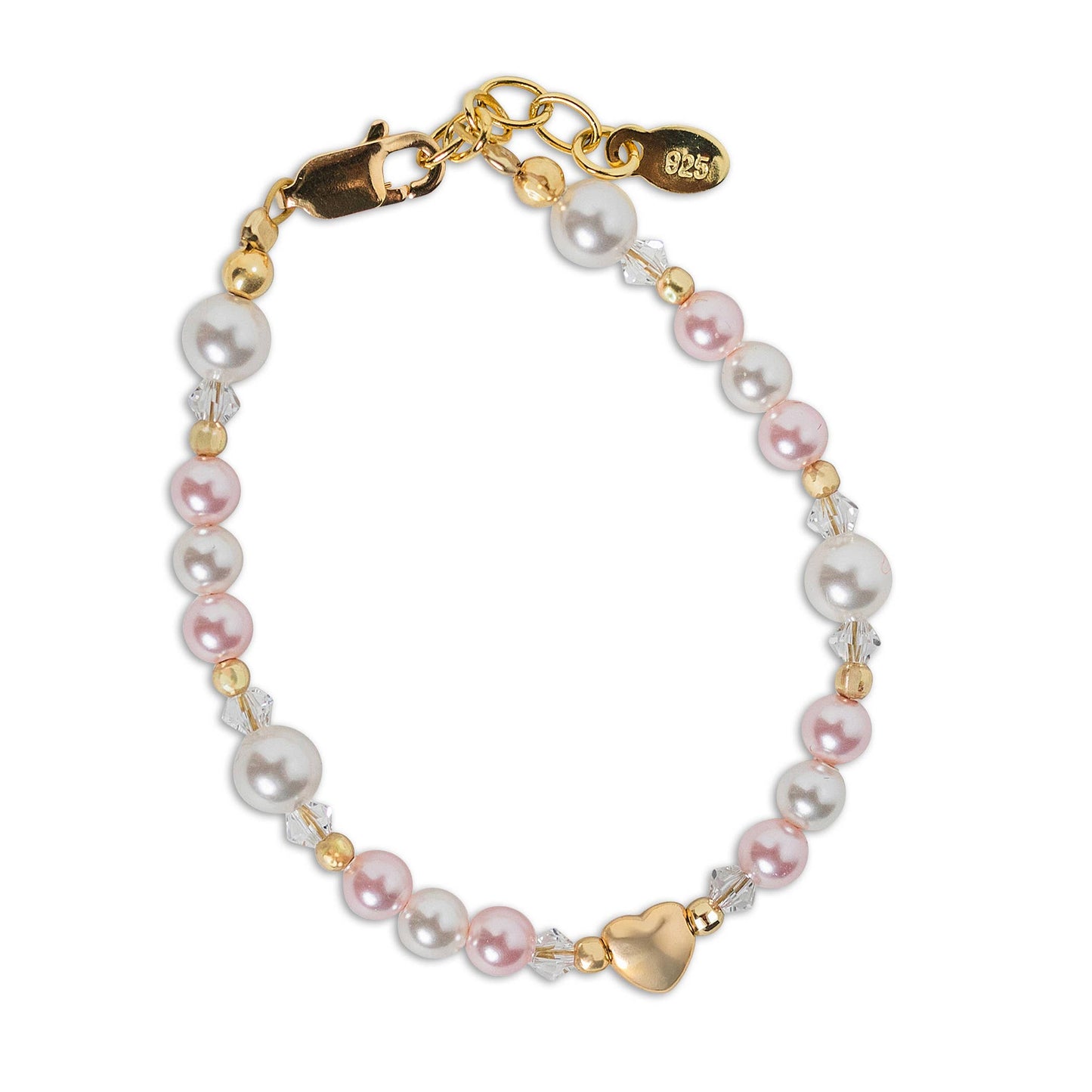 Cherished Moments Bracelet Gold Pink Pearl Infant/Toddler