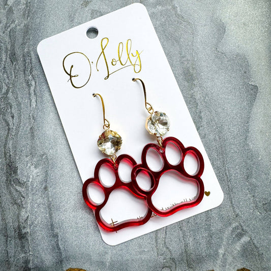 O’Lolly Open Paw Print Earrings