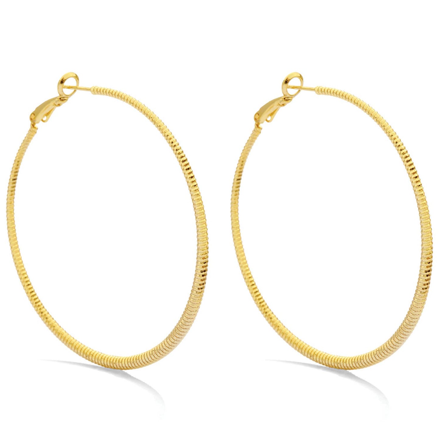 Splendid Iris Hoops Large Shimmer Lever Back Gold