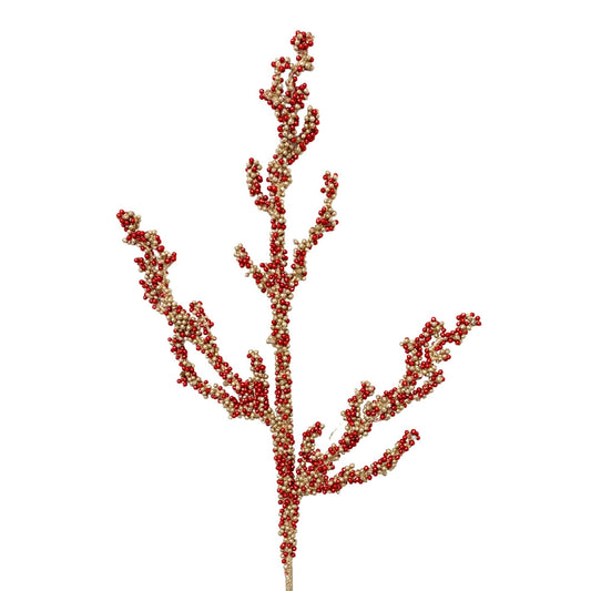 Mixed Glitter Berry Twig (Red 31”)