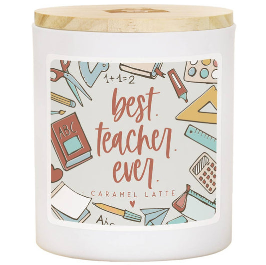 Soy Candle Best Teacher Ever Caramel Latte