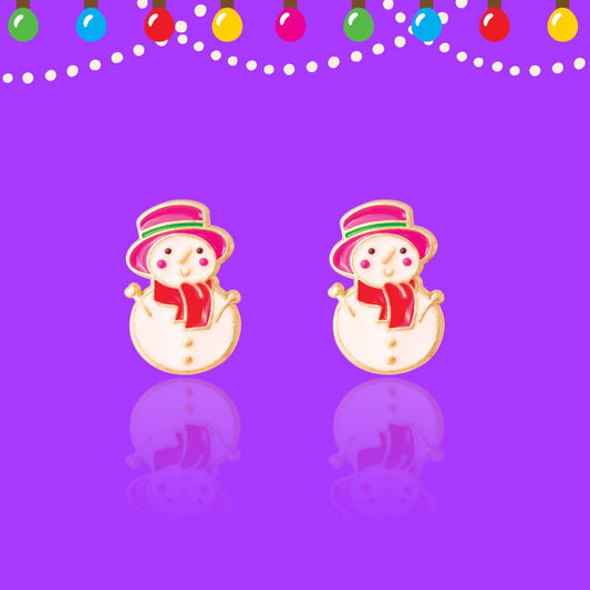 Snowman Wonderland Stud Earrings