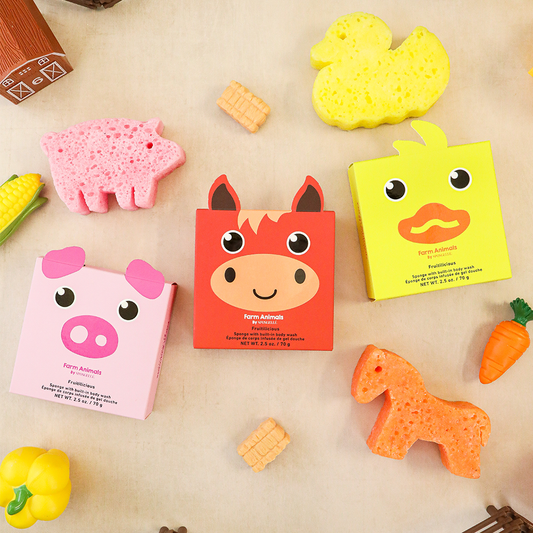 Spongelle' Farm Animals Fruit a Licious Bath Sponge