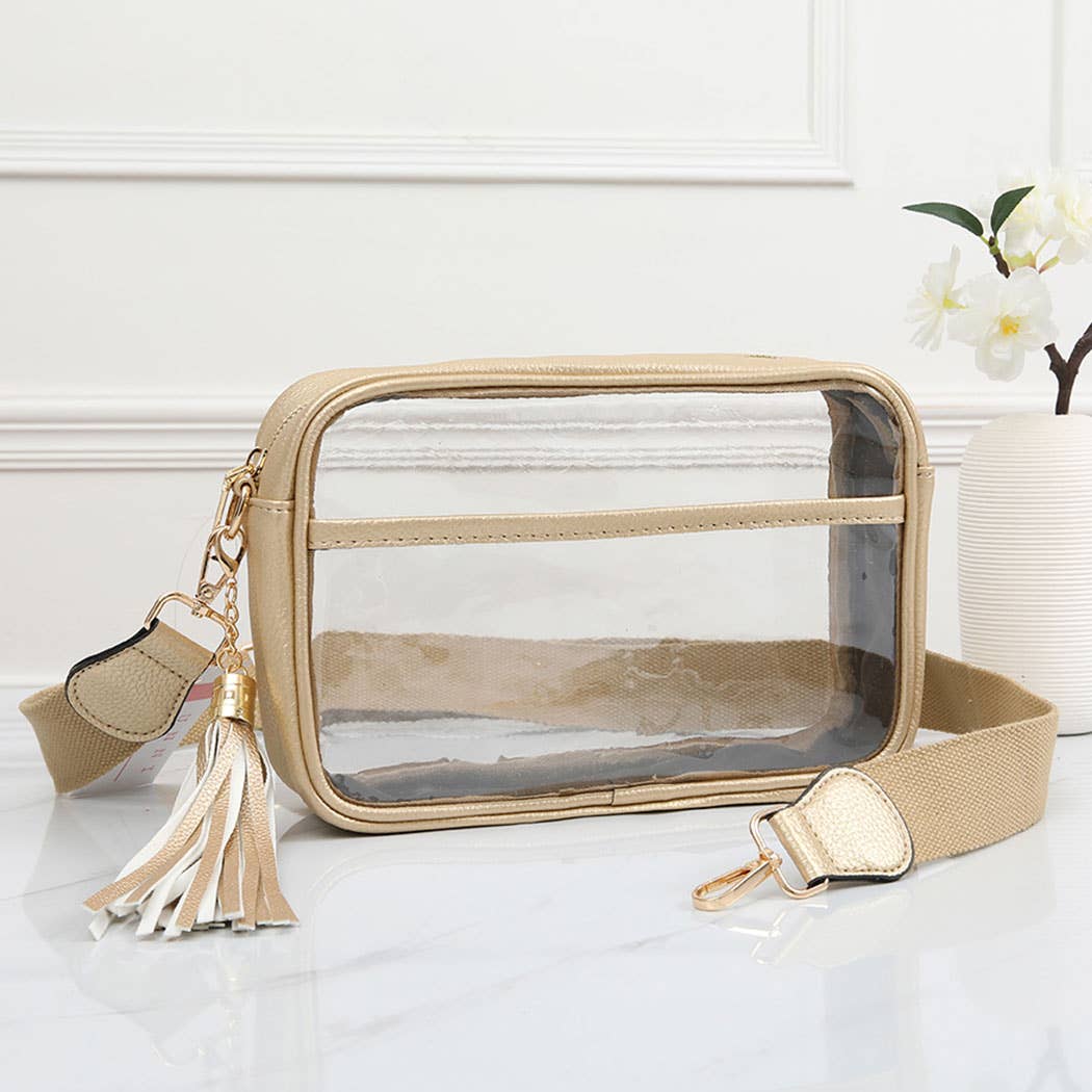 Clear Crossbody Bag Gold