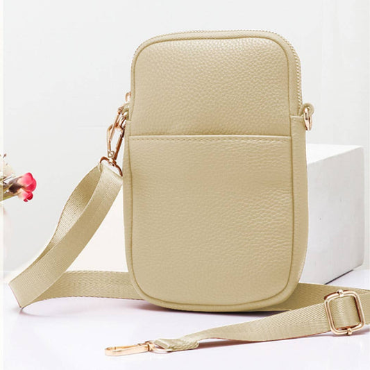 Mini Phone Crossbody Bag Beige