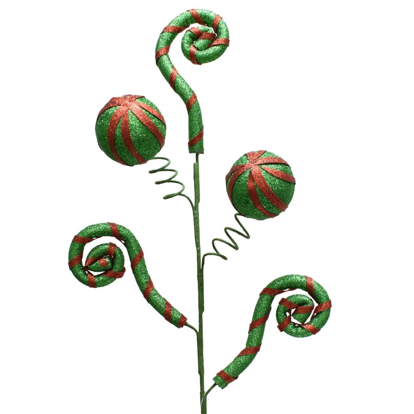 Whimsical Ball Swirl Spray 28" Red/Green