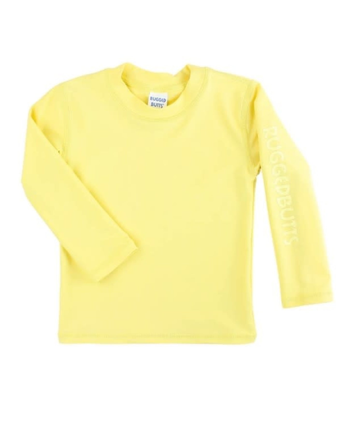 Ruffle Butts Long Sleeve Rash Guard  Top Banana Yellow