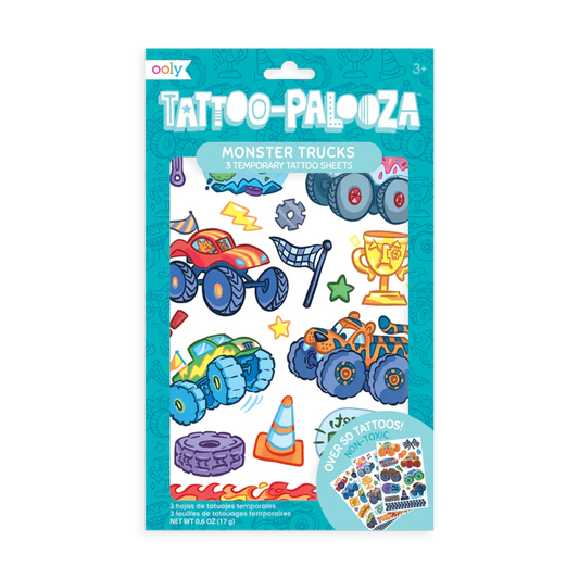 OOLY Tattoo-Palooza Temporary Tattoos Monster Truck