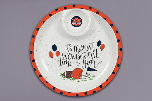 Auburn Chip & Dip Melamine Platter