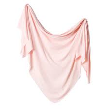 Copper Pearl Knit Swaddle Blanket Blush