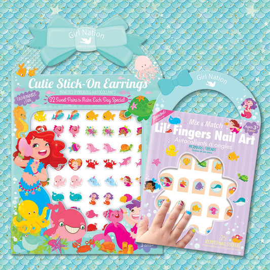 Cutie Stick-On Earring and Nail Sticker Gift Set