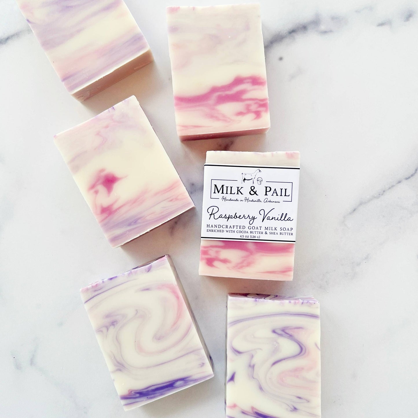 Milk&Pail Goat Milk Soap Raspberry Vanilla