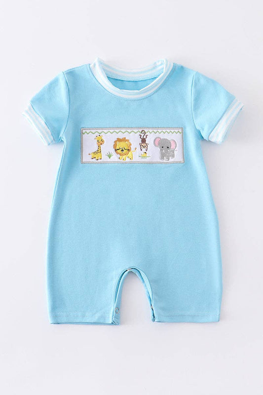 Romper Blue Animal