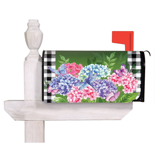 Evergreen Hydrangea Checks Mailbox Cover