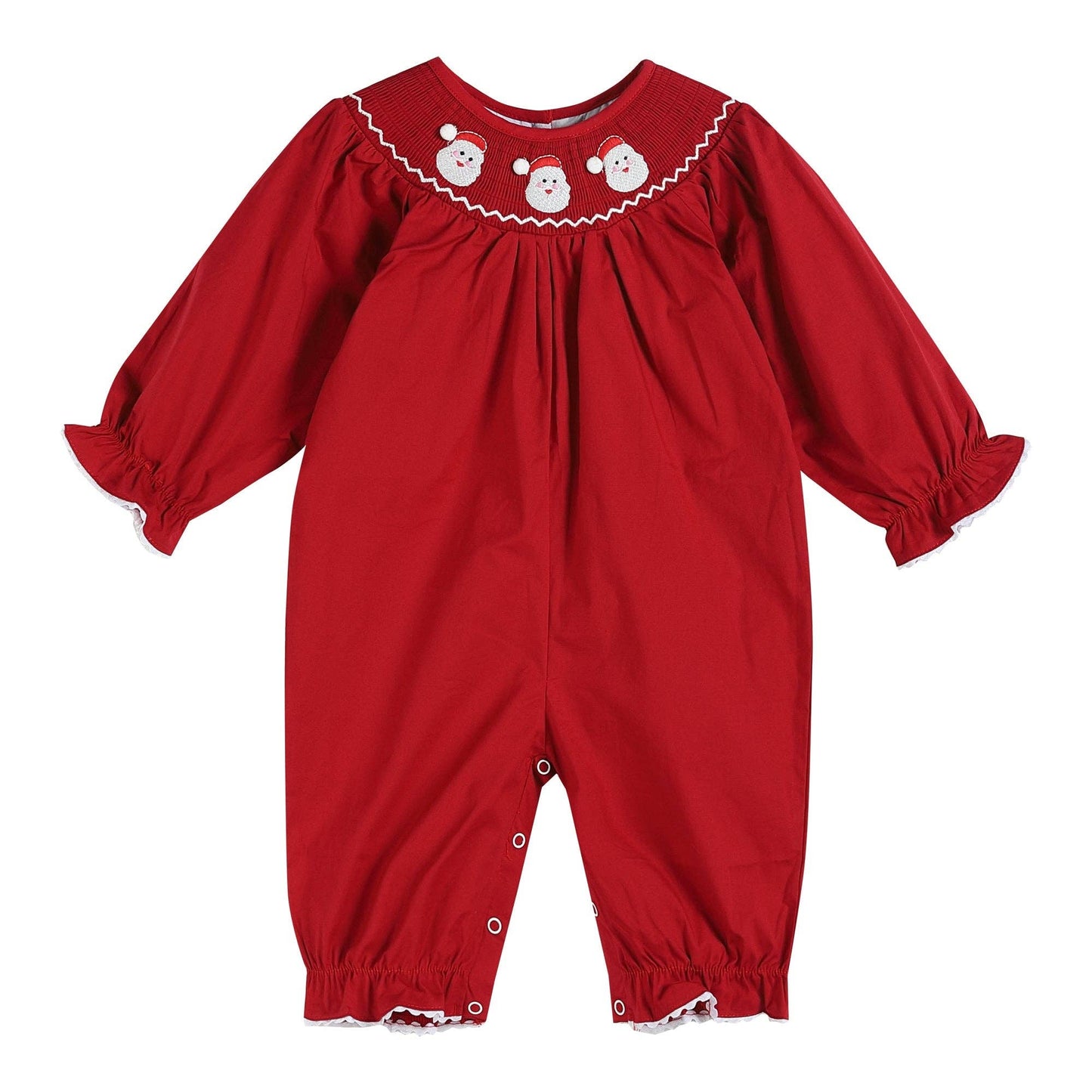 Lil Cactus Red Santa Smocked Playsuit