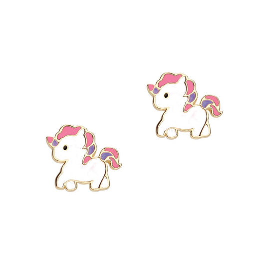 Youth Magical Unicorn Cutie Stud Earrings