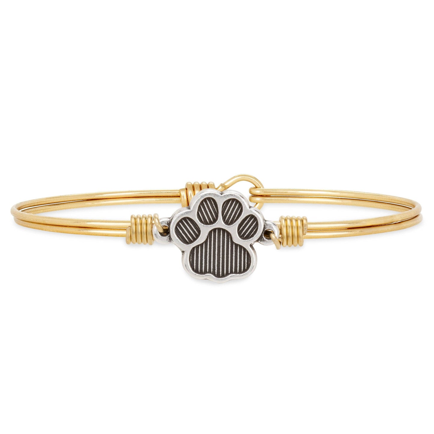 Luca + Danni Pawprint Bangle Bracelet Brass