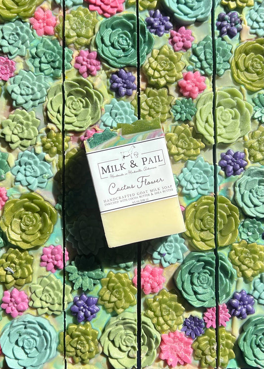 Milk & Pail Soap Bar Cactus Flower Goat Milk