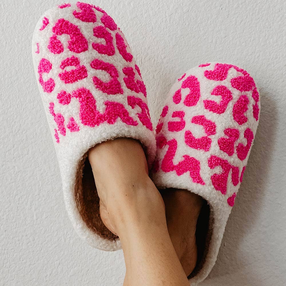 Katydid Slippers Hot Pink Leopard