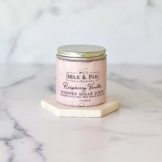 Milk & Pail Whipped Sugar Scrub Raspberry Vanilla 8oz