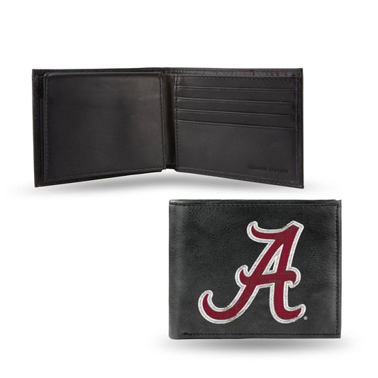 Embroidered Leather Billfold Wallet AL Crimson Tide