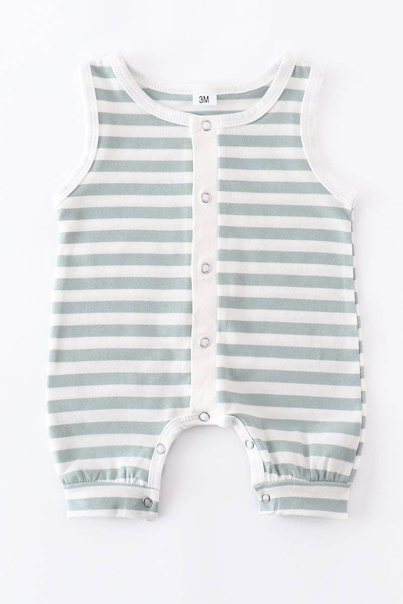 Mint stripe Romper