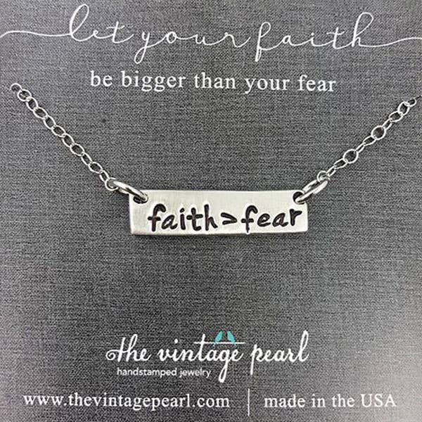 Vintage Pearl Necklace Let your Faith