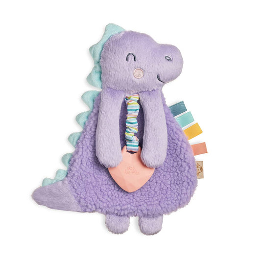 Itzy Ritzy Lovey™ Purple Dino Plush with Silicone Teether Toy