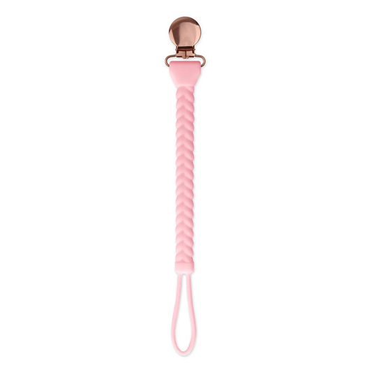 Pink Sweetie Strap™ Silicone One-Piece Pacifier Clips