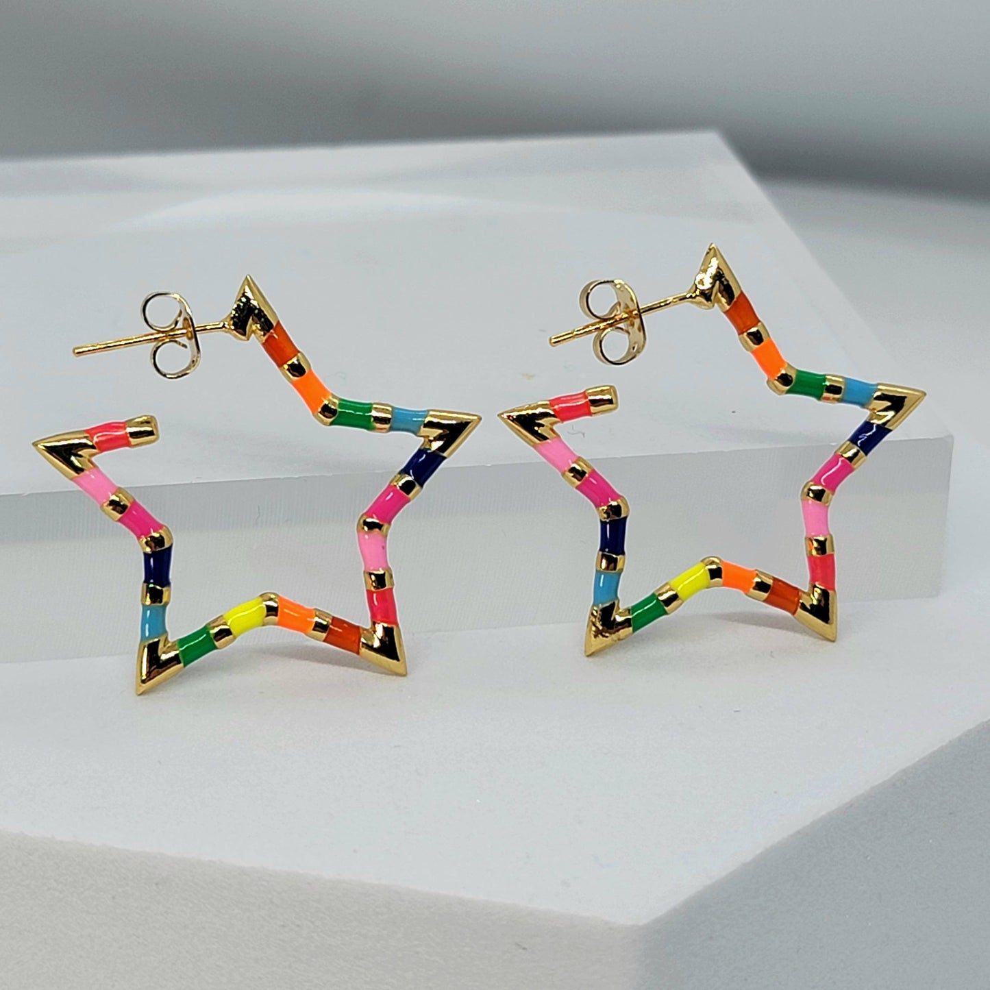 Haute Mess Star Earrings Multi Color