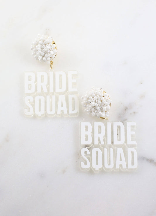 Bride Squad Acrylic Earring