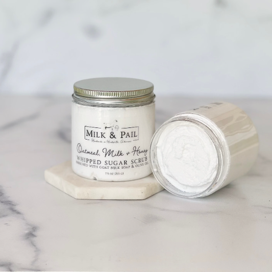 Milk&Pail Whipped Sugar Scrub Oatmeal, Milk & Honey 8oz